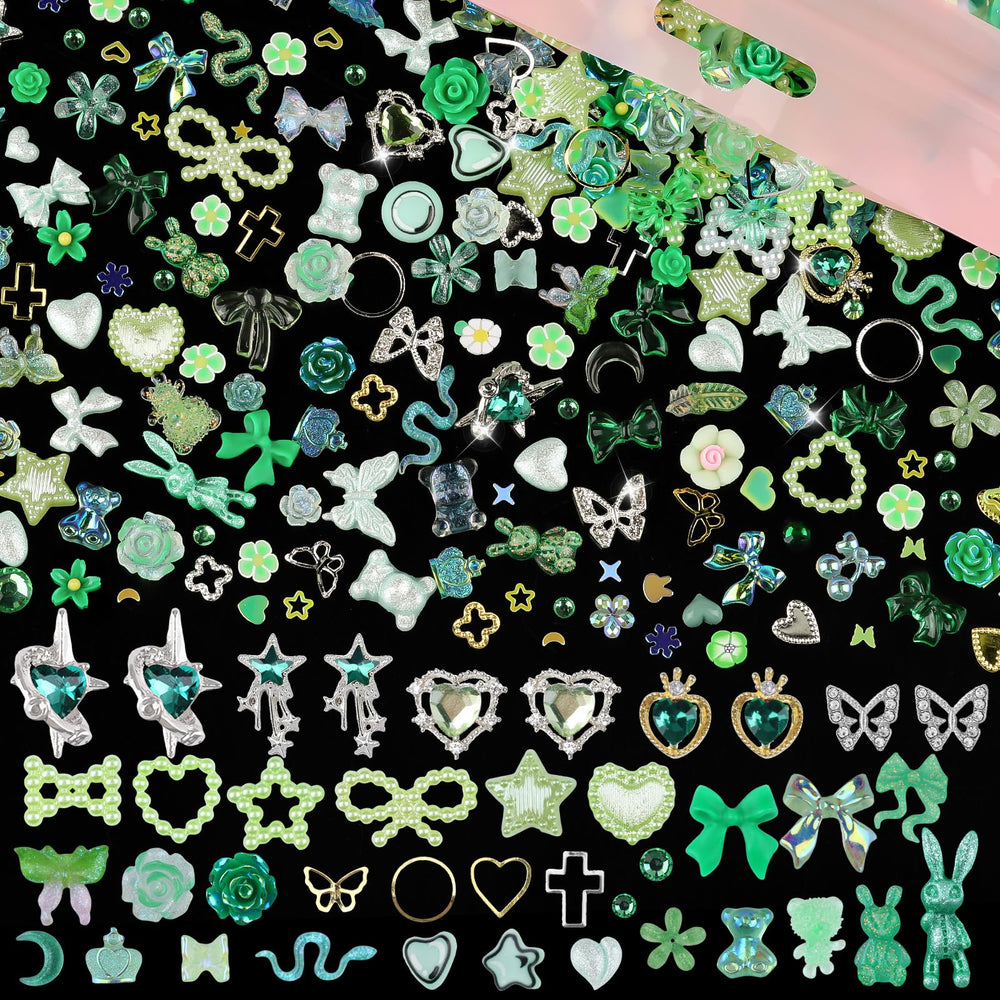 editTime close-up of green resin butterfly charm highlighting lifelike detail and color pop