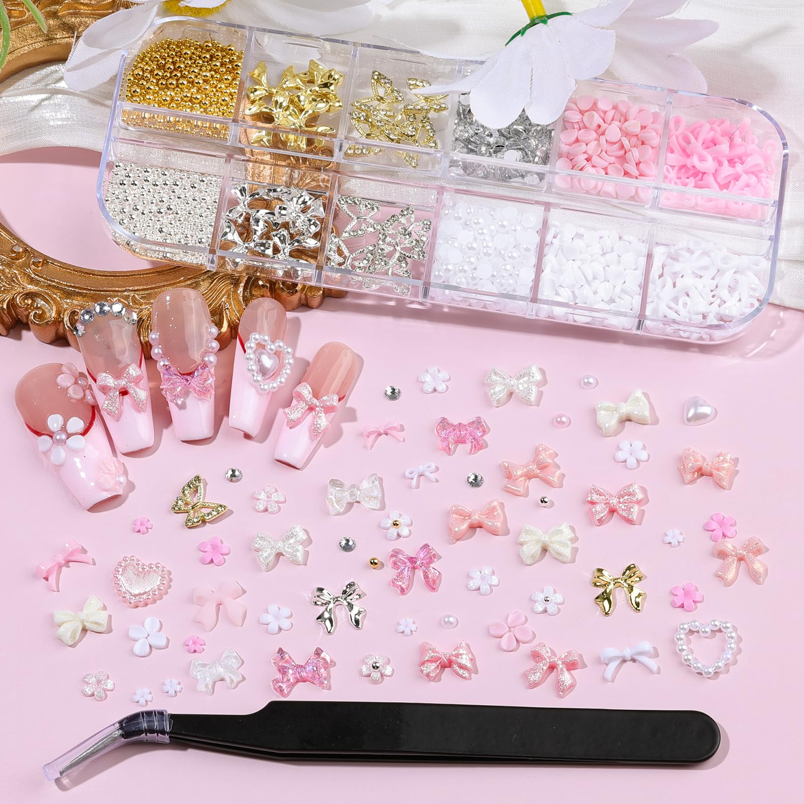editTime butterfly charms with crystals enhancing sparkle on nails