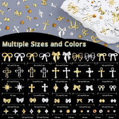 editTime close-up of mixed gold and silver studs revealing detailed shapes