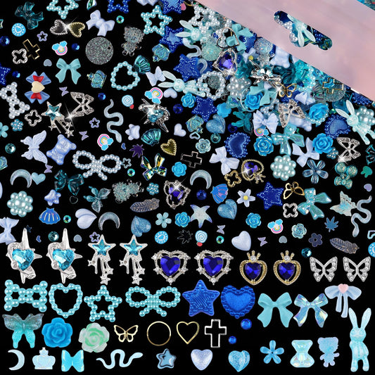 editTime close-up of blue resin butterflies highlighting lifelike detail