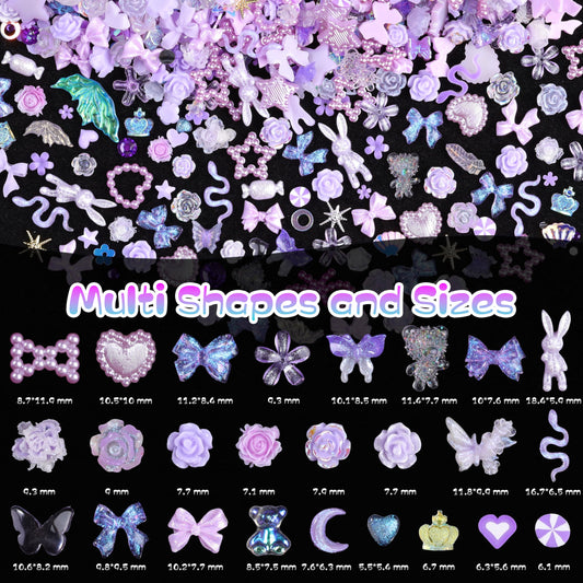 editTime close-up of purple resin butterfly charm highlighting detail