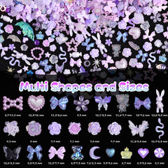 editTime close-up of purple resin butterfly charm highlighting detail