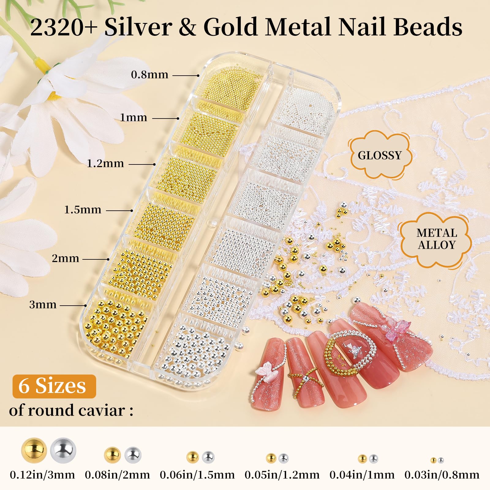 editTime open compartmented box keeping bead sizes separate and spill-free