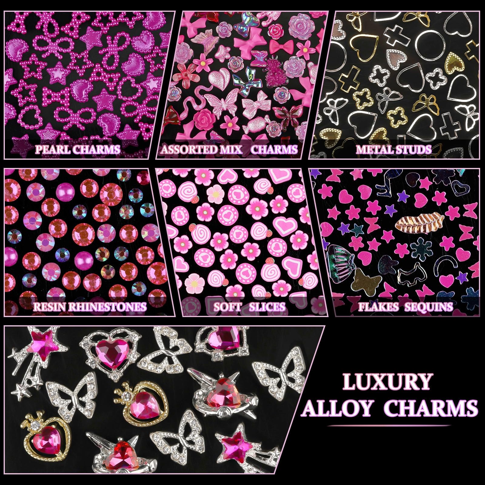 editTime flatback pearls and rhinestones offering elegant accents for nails