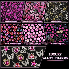 editTime flatback pearls and rhinestones offering elegant accents for nails