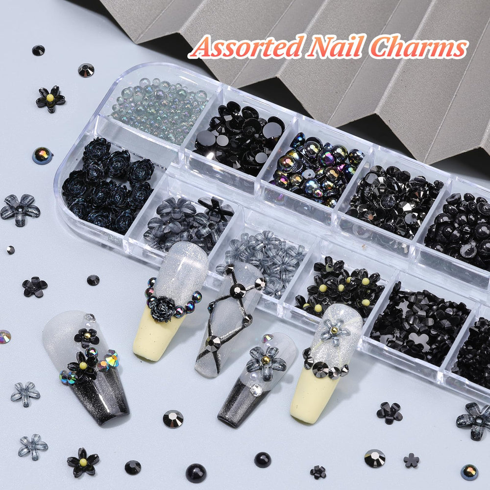 editTime mixed flower crown and heart charms arrayed to highlight design variety and sparkle