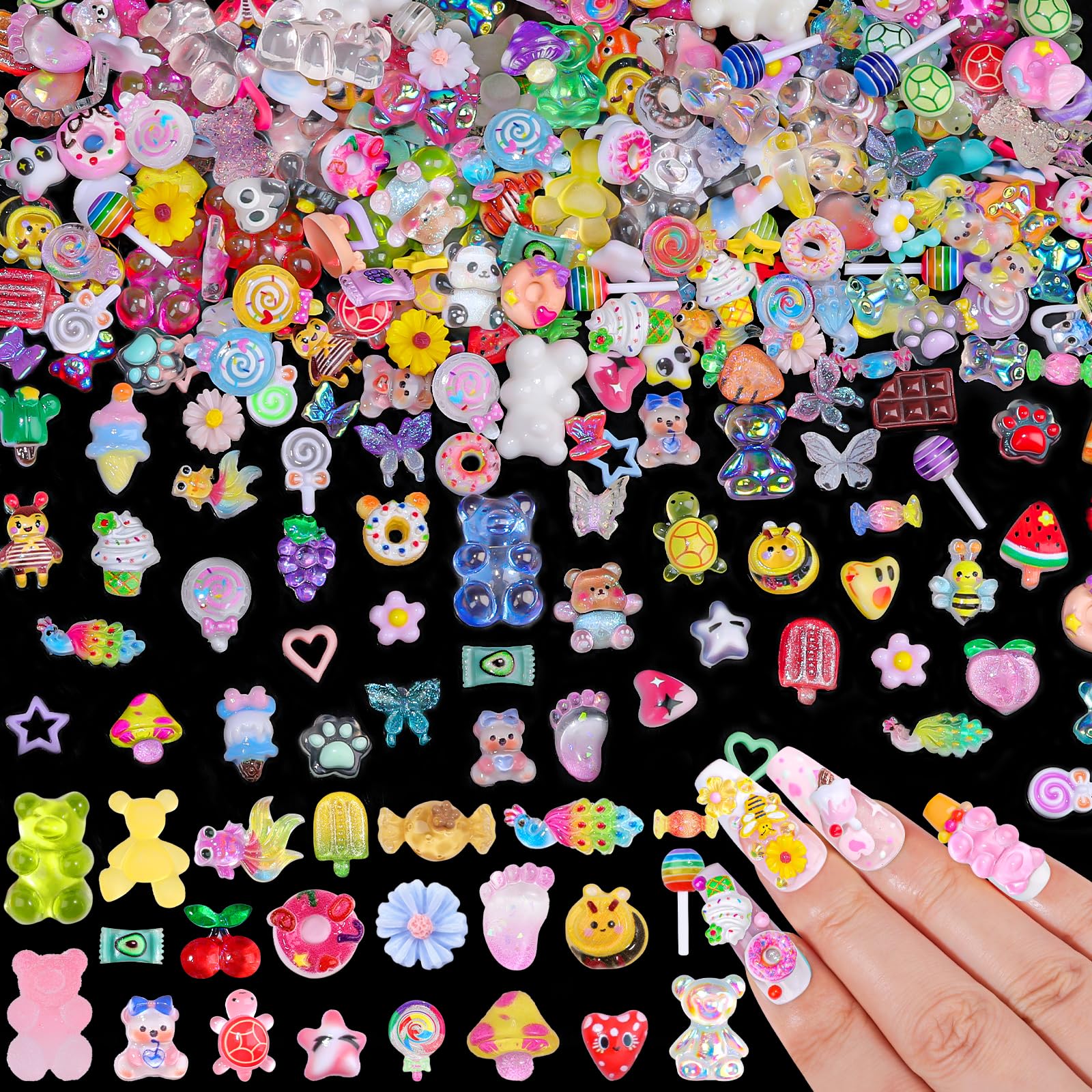 editTime front package view showing colorful 250pcs charms and organized set benefits