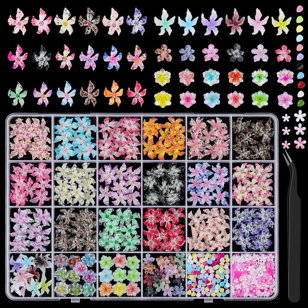 editTime packaging showing 400-piece Hawaii flower charms, quick styling benefit