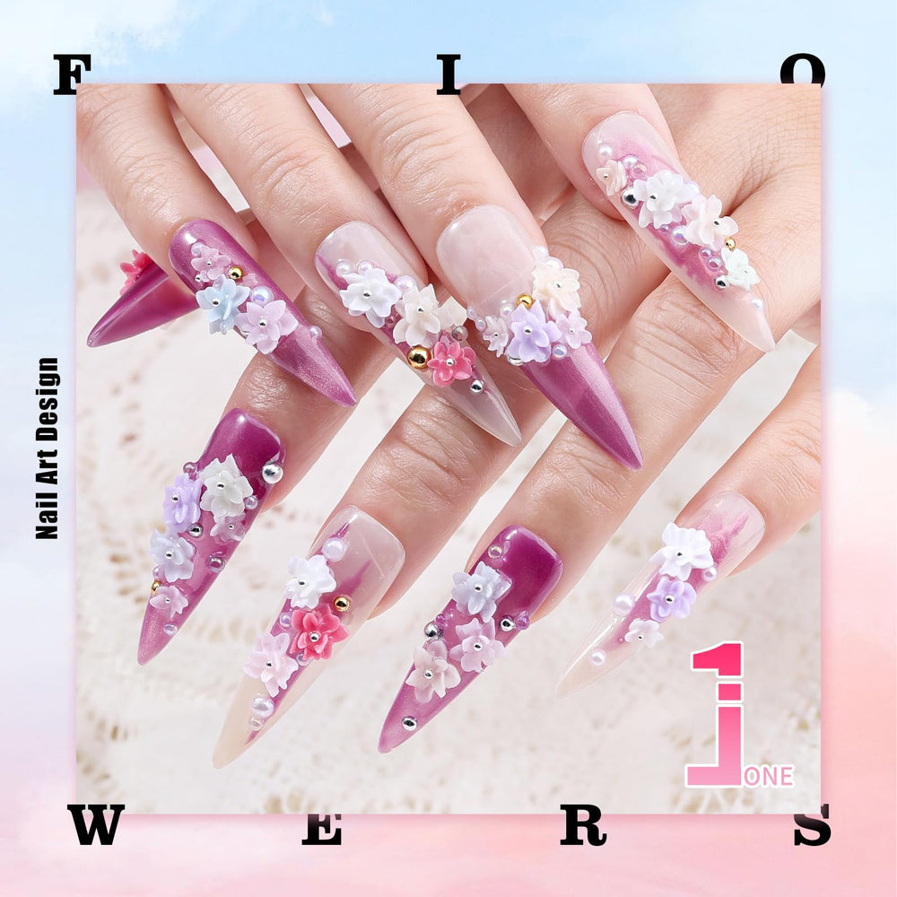 editTime manicure lifestyle scene showcasing floral nail accents in use