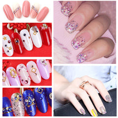 editTime finished party manicure showcasing colorful, durable glam
