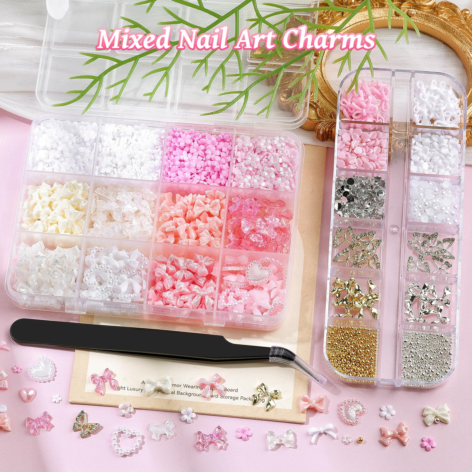 editTime mixed charms laid out demonstrating design options and color mix