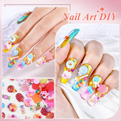 editTime applied nail art lifestyle shot showing playful finished manicure