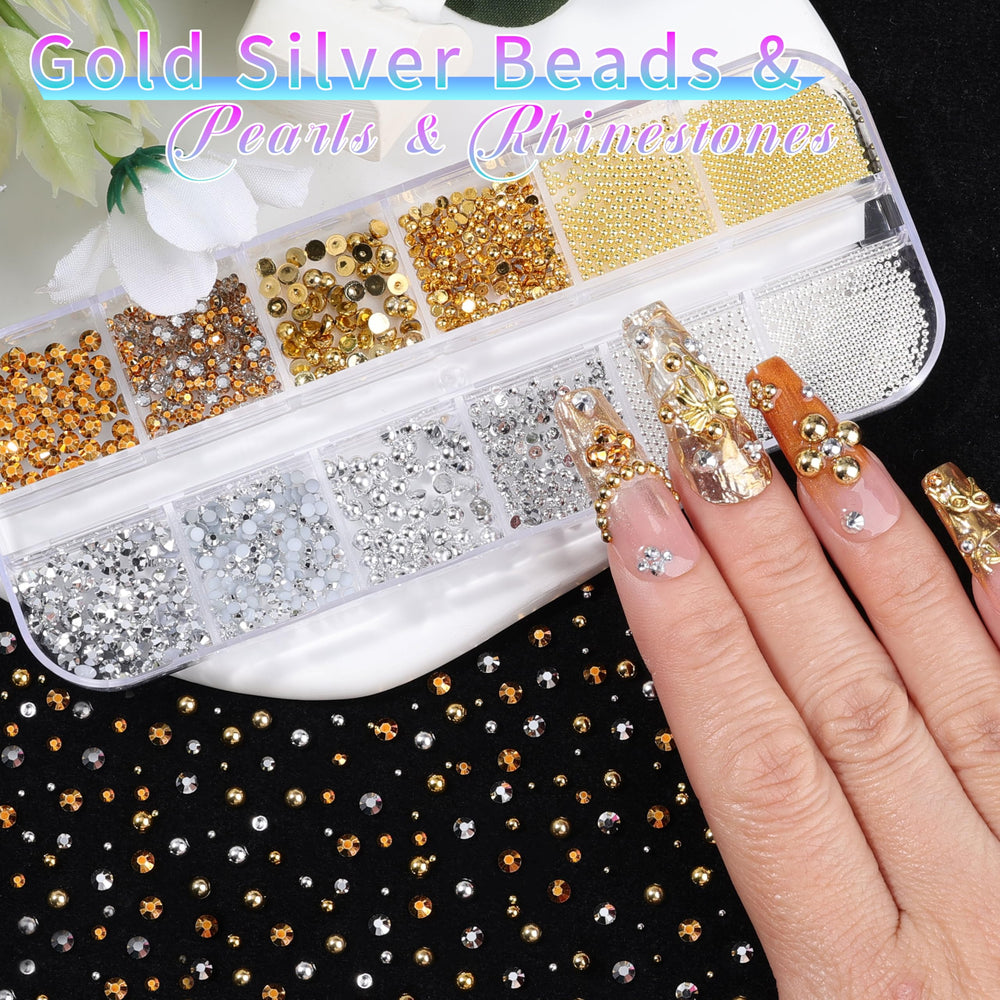 editTime tiny pearls and caviar beads grouped for delicate textured designs