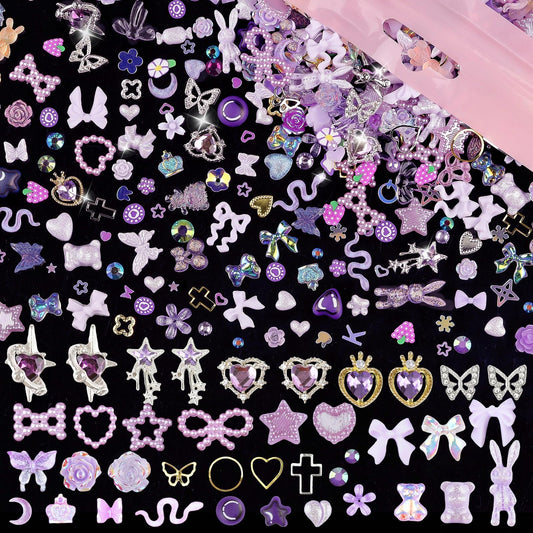 editTime close-up of purple resin butterflies and flowers adding realistic detail
