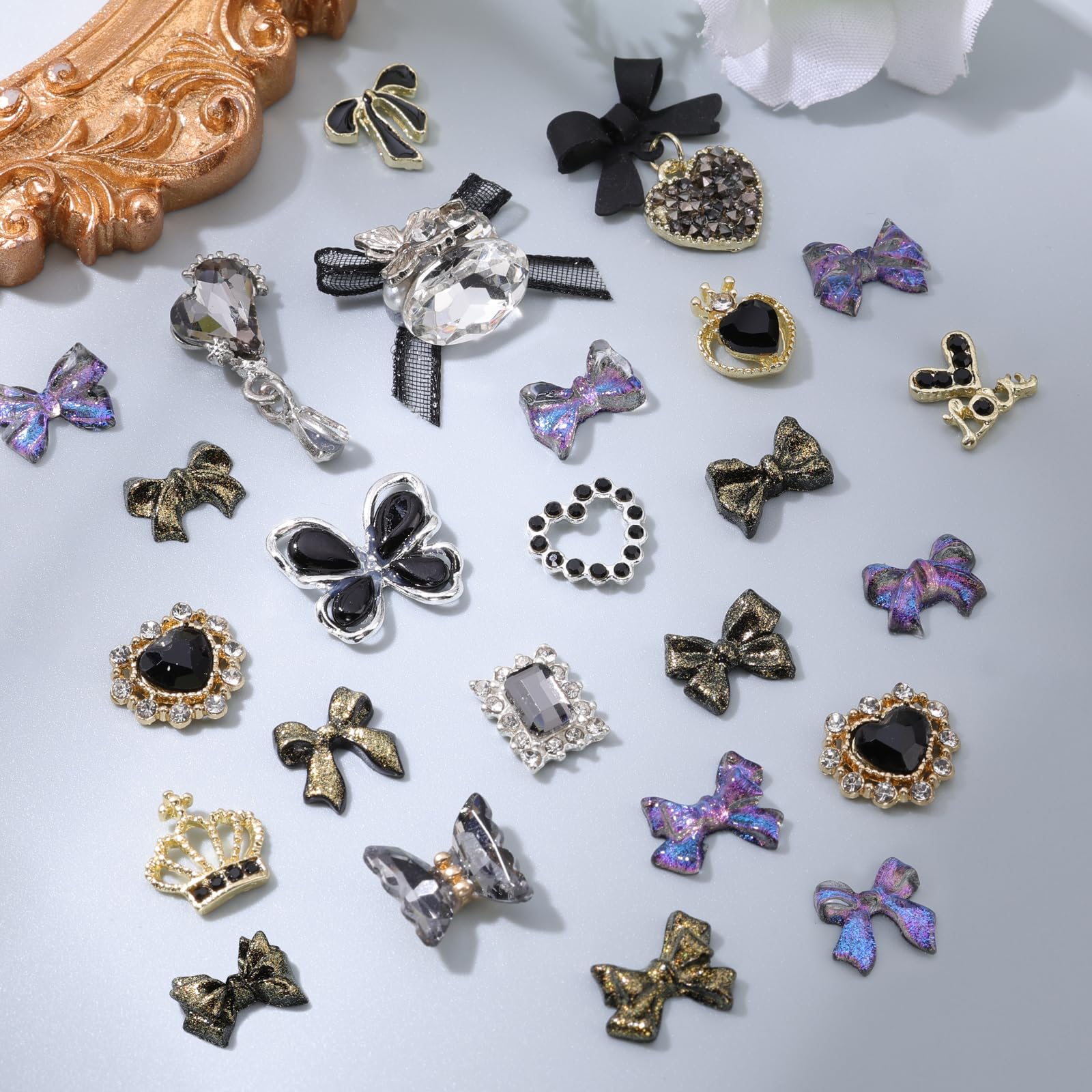 editTime open storage boxes with sorted charms for grab-and-go organization and reuse