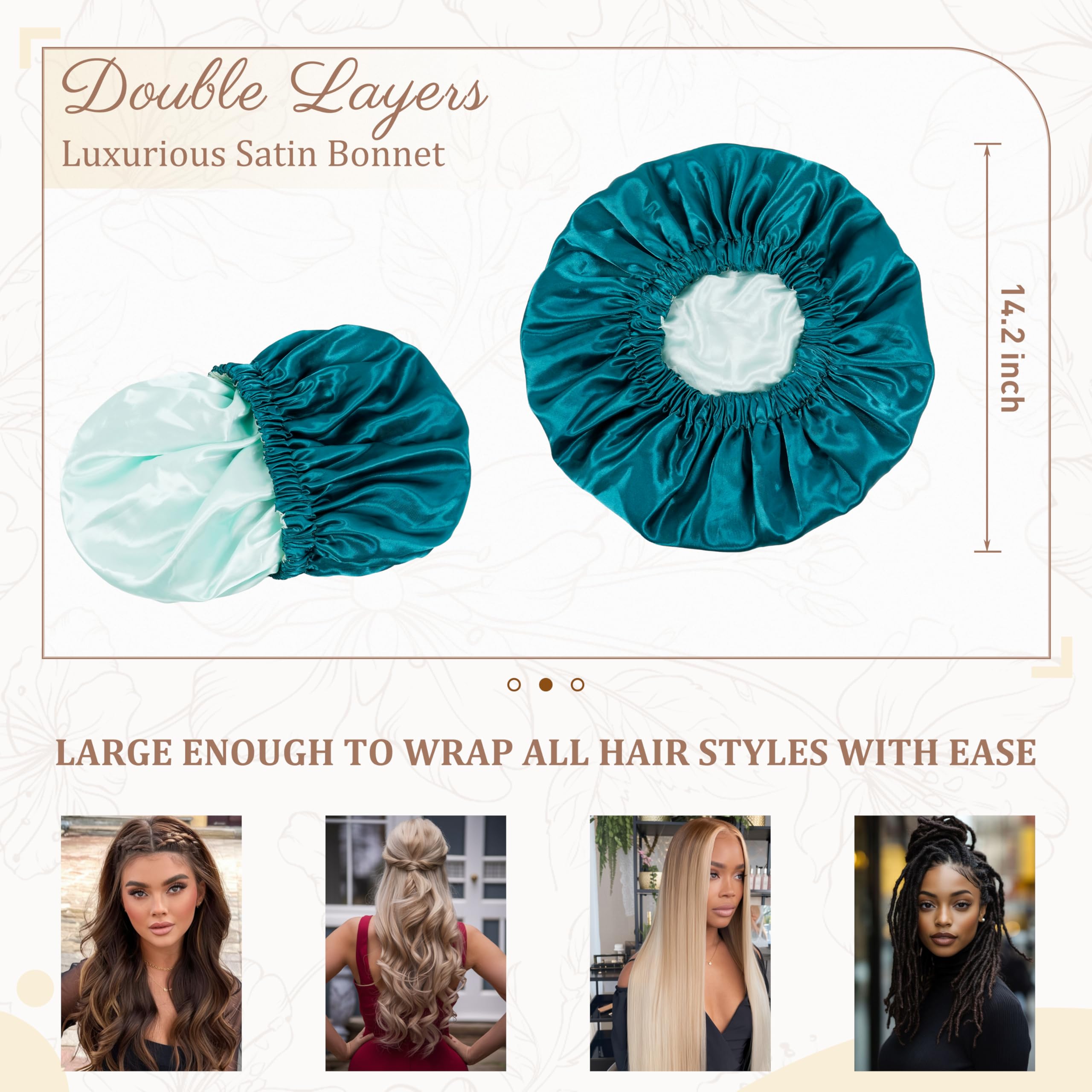 Edoneery Blue Zircon worn while sleeping demonstrating hair protection and moisture retention