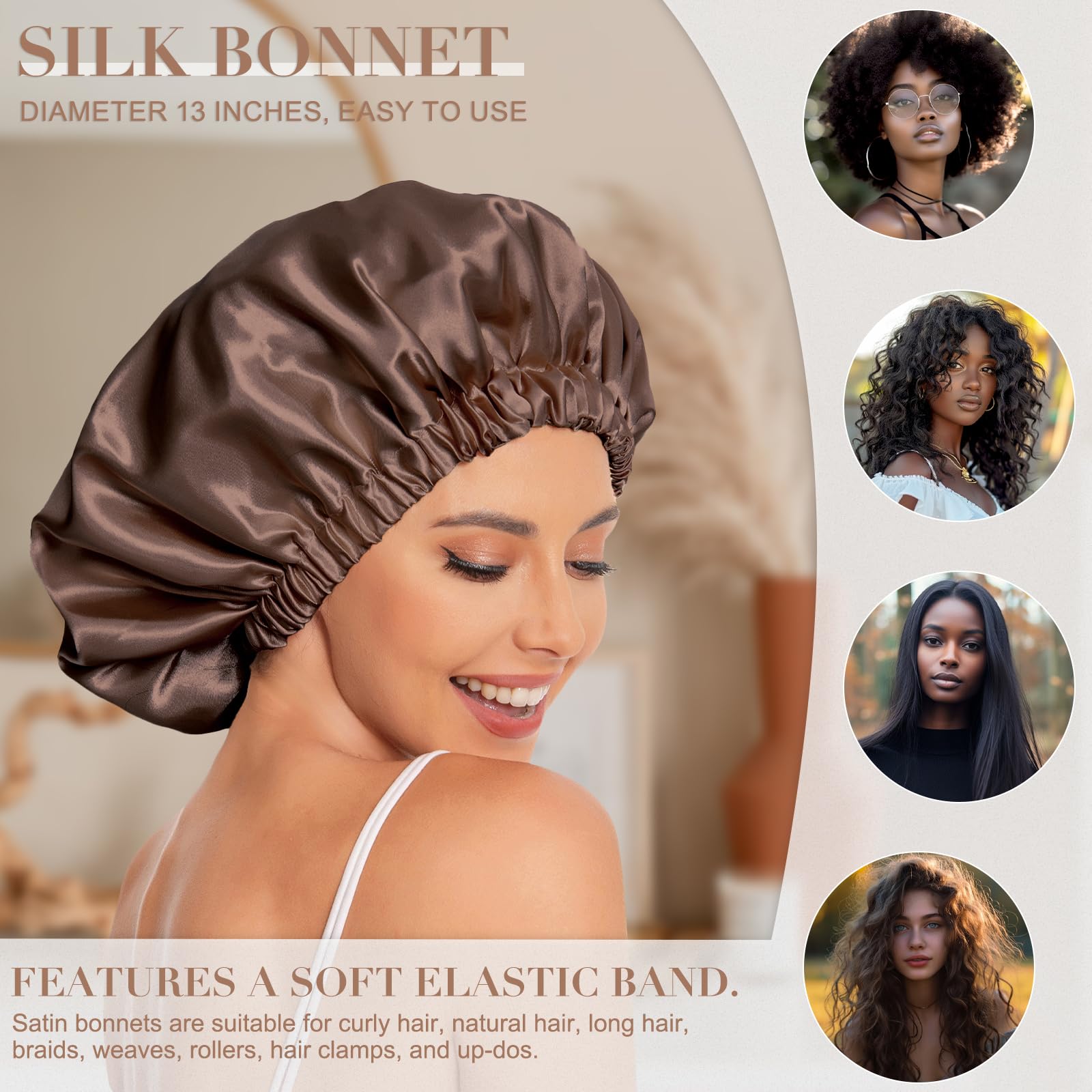 Edoneery bonnet elastic band detail offering a secure comfortable fit