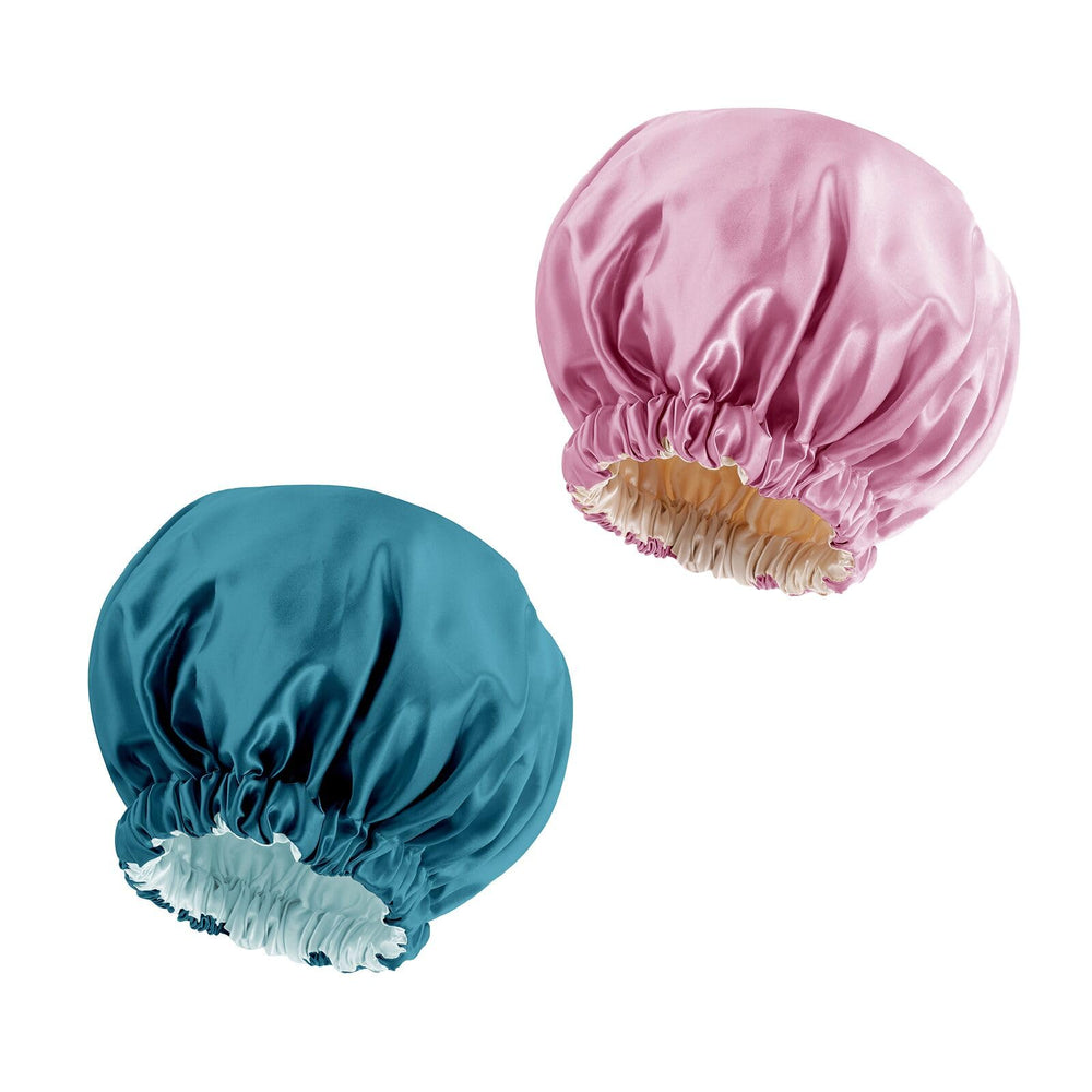 Edoneery bonnet front view showing reversible colors and secure fit benefits