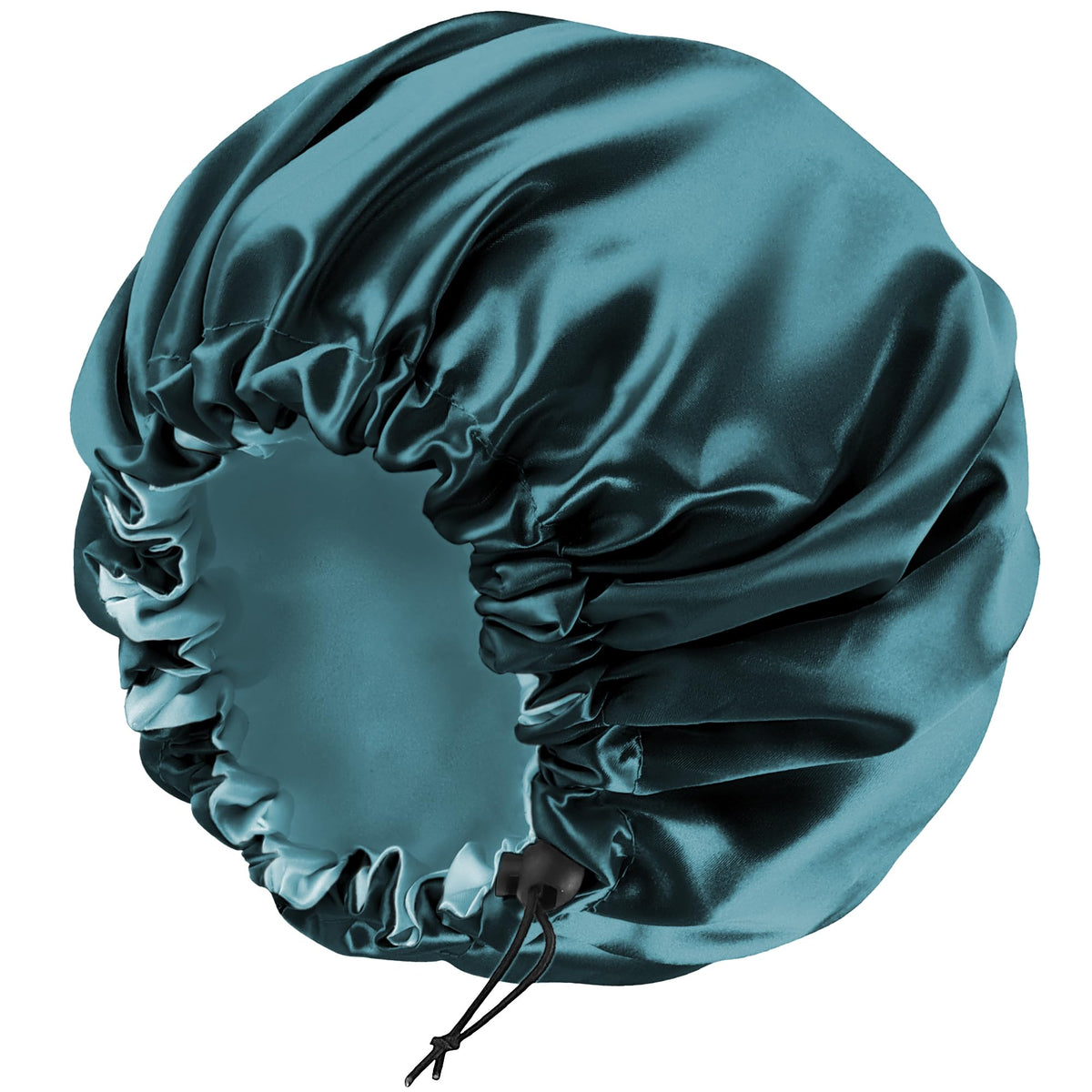 Edoneery front view satin bonnet showing roomy fit and smooth fabric benefit