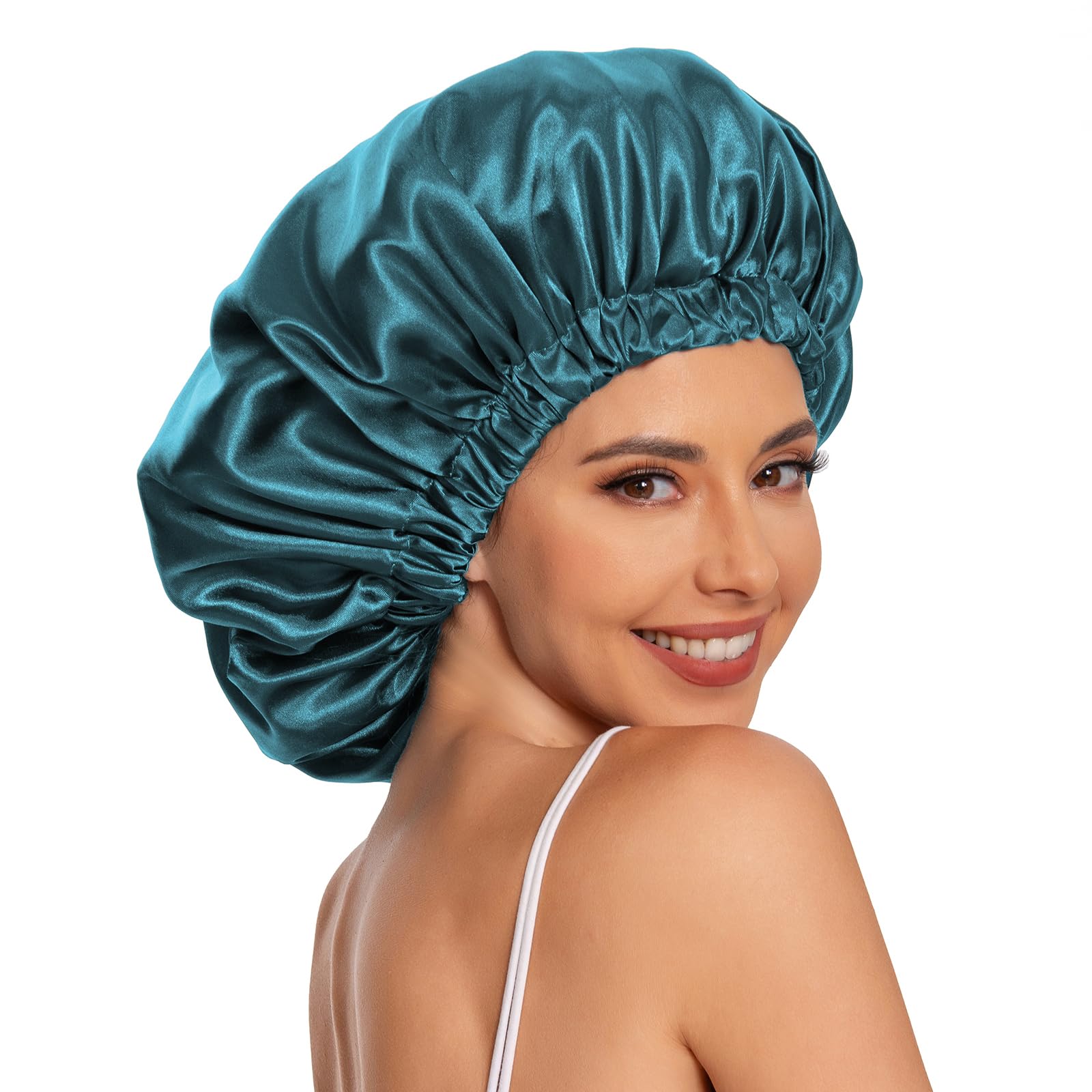 Edoneery inside fit with curly hair demonstrating roomy 13-inch protection