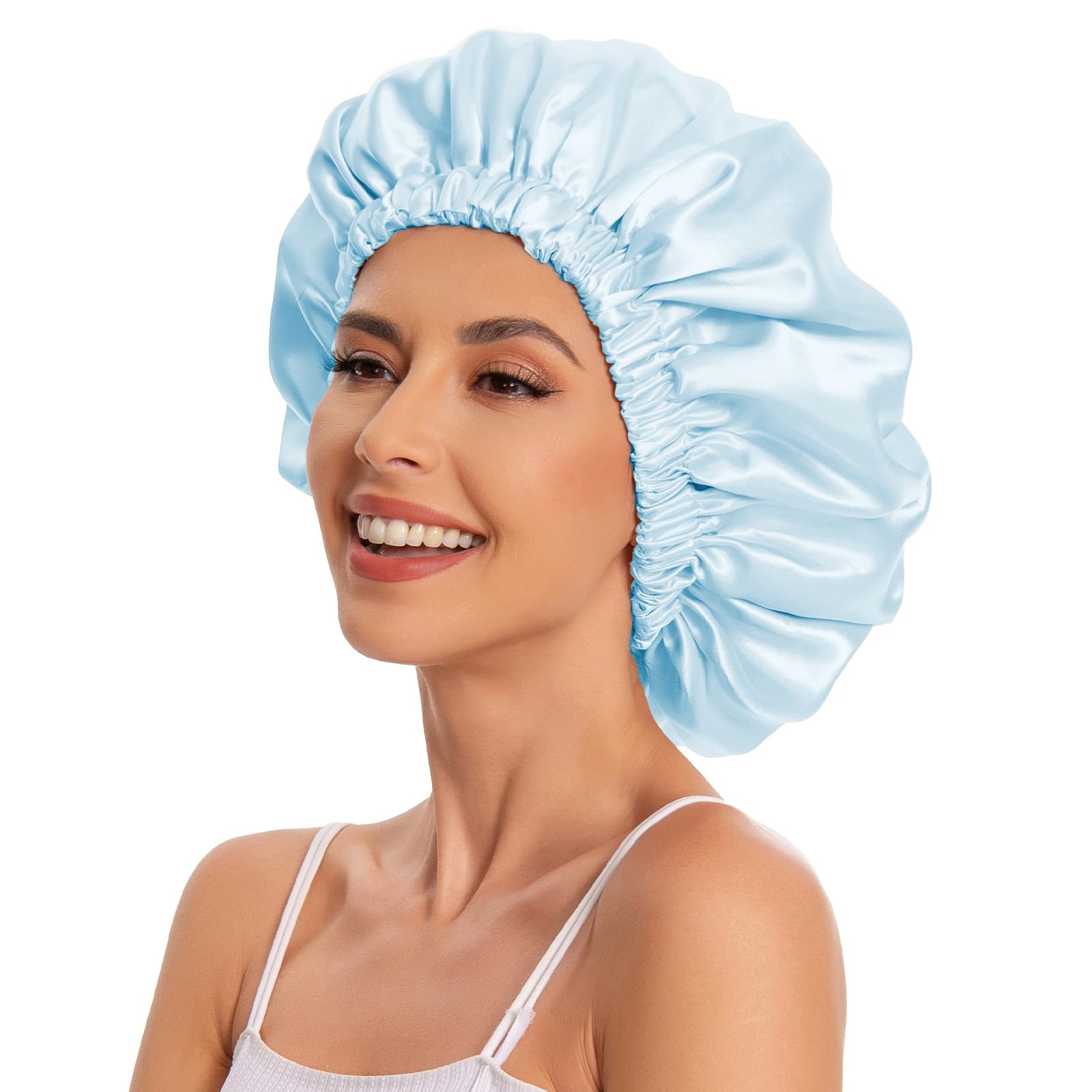 Edoneery bonnet beside ruler showing 13-inch roomy diameter for styles