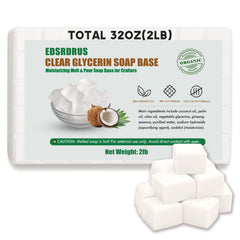 EDSRDRUS front packaging showing 2LB glycerin soap base and benefits