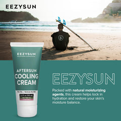 EEZYSUN aloe and chamomile ingredients highlighting natural soothing