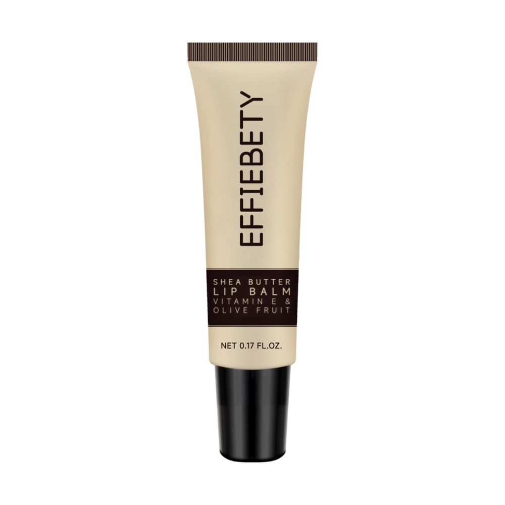 EFFIEBETY lip balm being applied outdoors in winter demonstrating protection from dry weather