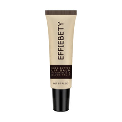 EFFIEBETY lip balm being applied outdoors in winter demonstrating protection from dry weather