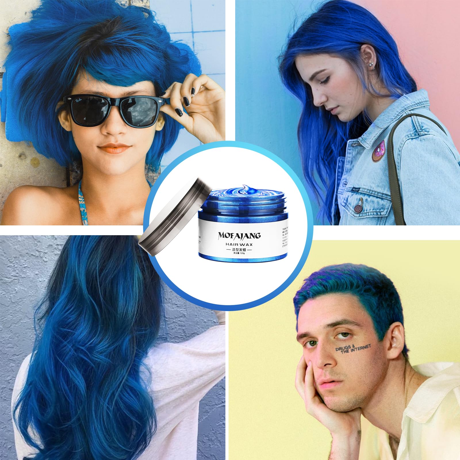 EFLY application with fingers depositing blue wax for instant color