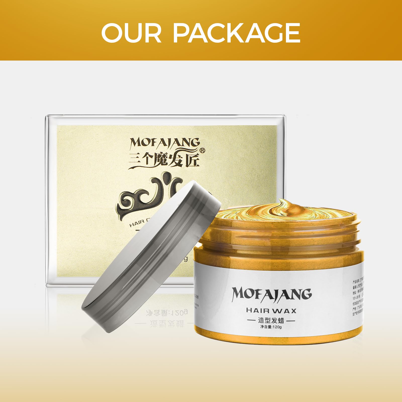 EFLY application on fingers spreading wax, illustrating simple use and quick styling benefit