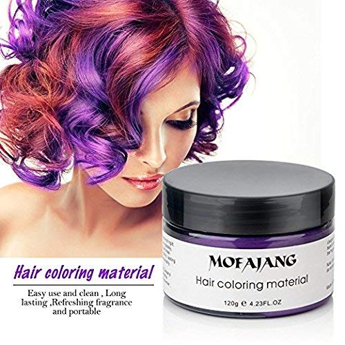 EFLY styled hairstyle in lifestyle setting showcasing bold purple accent