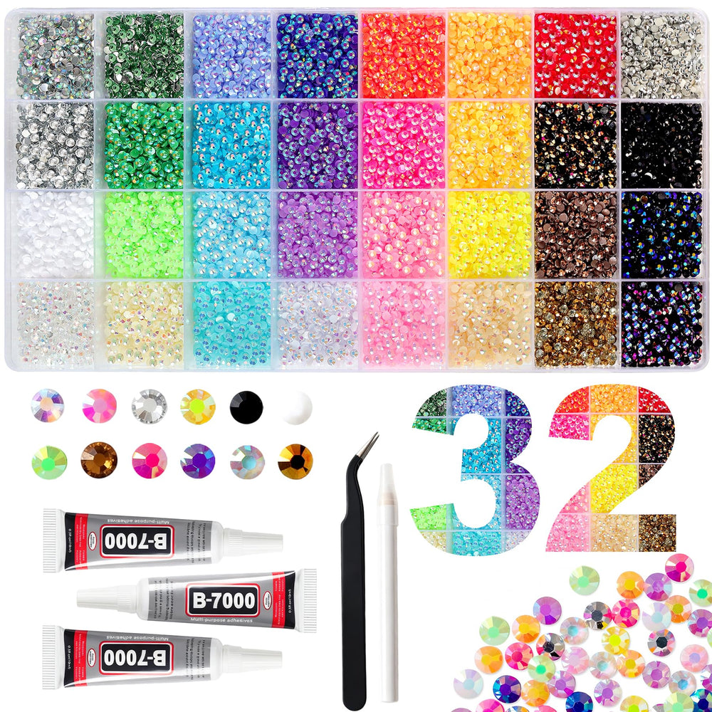 EGKamh kit box front view showing 32-color organizer and contents for instant crafting