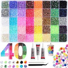 EGKamh front packaging showing full rhinestone kit and included tools for easy crafting