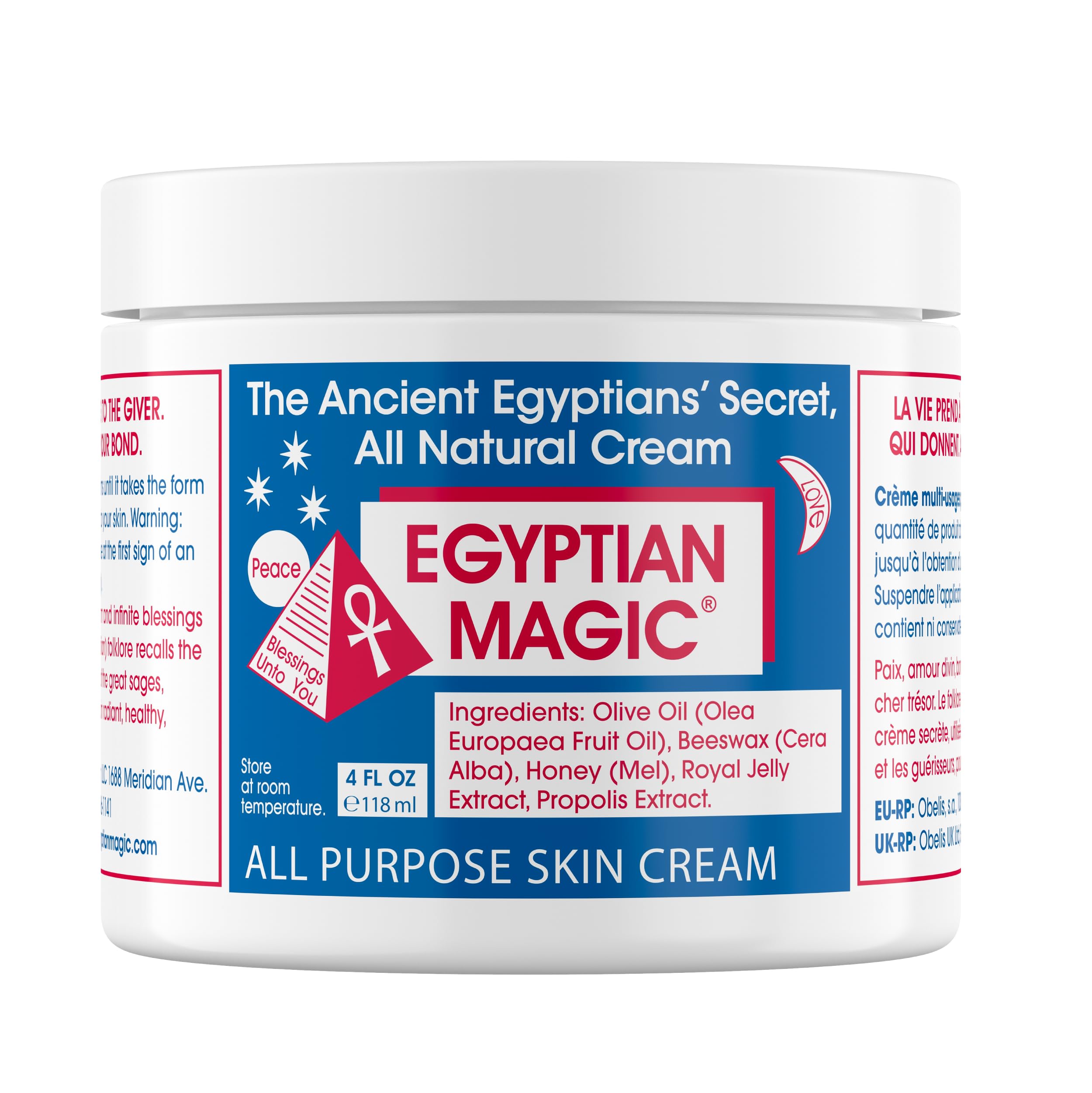 Egyptian Magic jar front view showing brand and compact 4oz size benefit