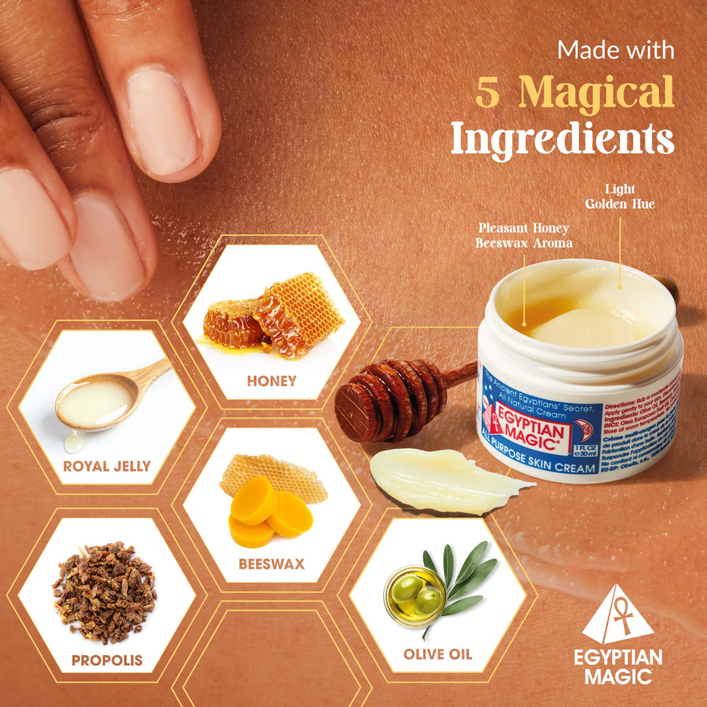 Egyptian Magic cream texture close-up highlighting rich emollient feel