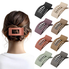 Ehaler woman commuting wearing clip for a no-slip, hands-free hairstyle