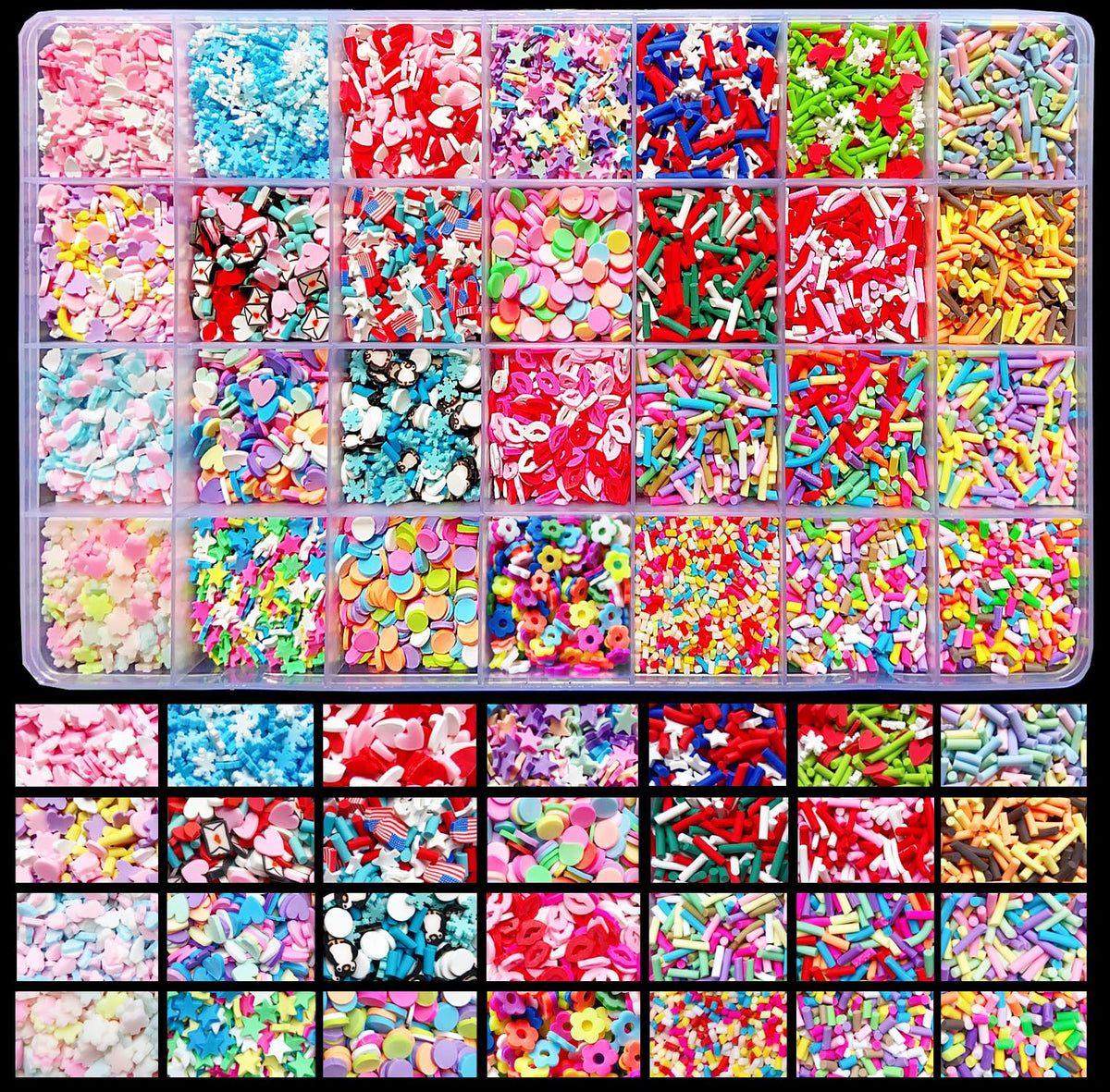EHOPE front packaging showing 28-style sprinkle assortment and weight benefits