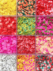 EHOPE nail application with fruit slices adding playful 3D accent