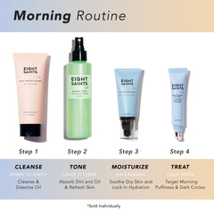 Eight Saints Daydreamer ingredient bottle layout showcasing hyaluronic acid and botanicals