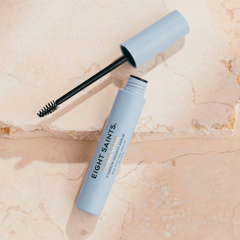 Eight Saints serum texture droplet showing lightweight, non-sticky finish