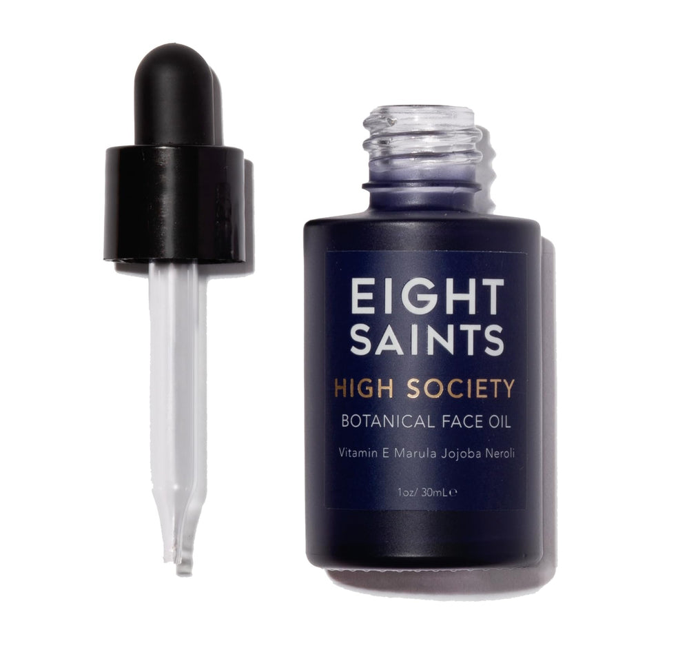 Eight Saints bottle front label showing product identity and benefits
