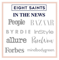 Eight Saints Night Shift on bathroom shelf in routine setting promoting nightly use