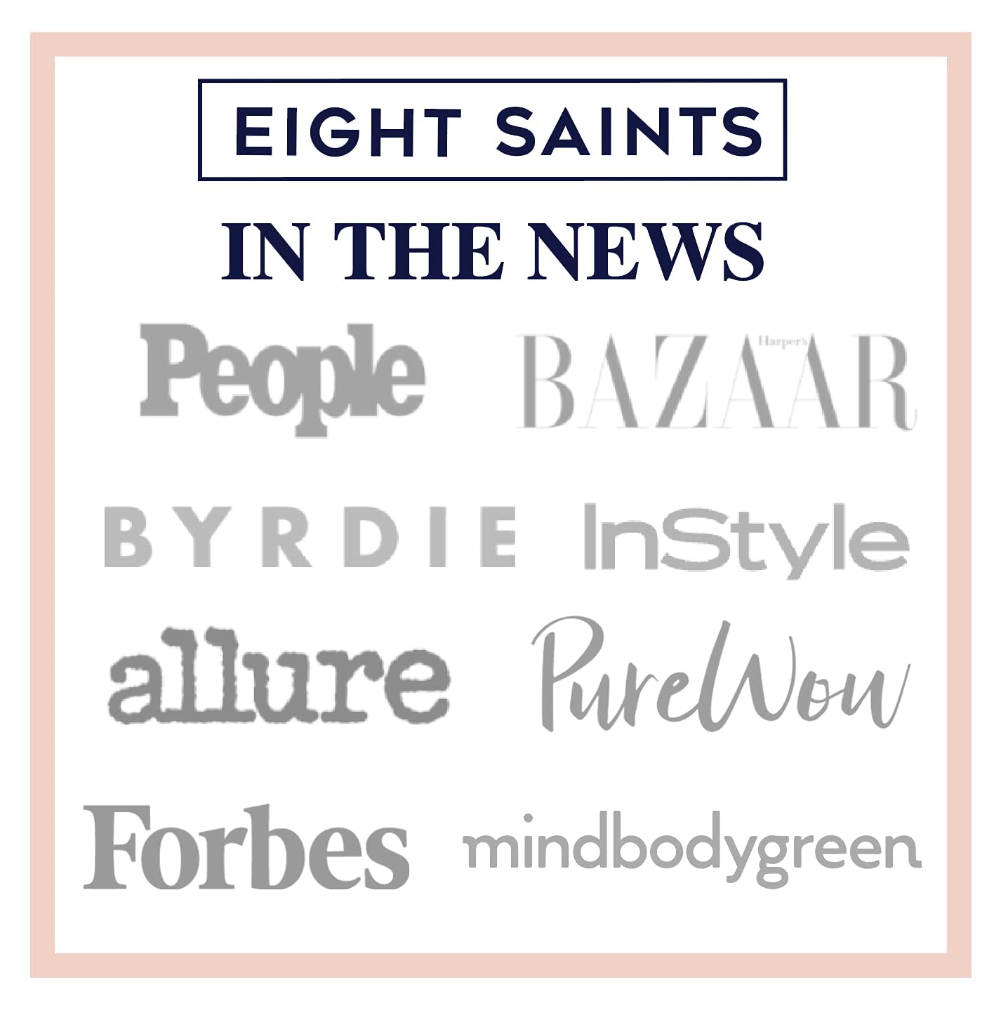 Eight Saints 6.7 oz bottle next to a common item showing travel-friendly size