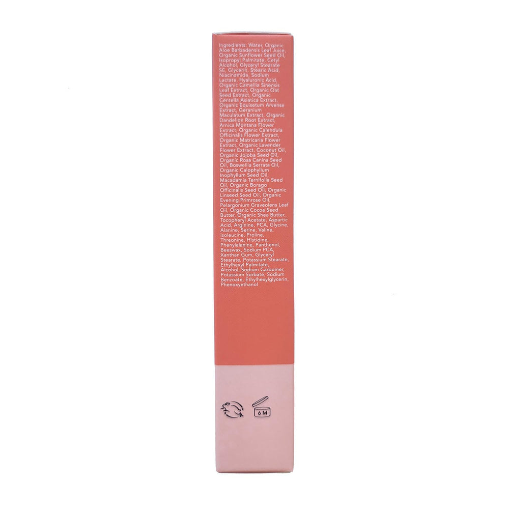 Eight Saints model applying eye cream showing easy absorption benefit