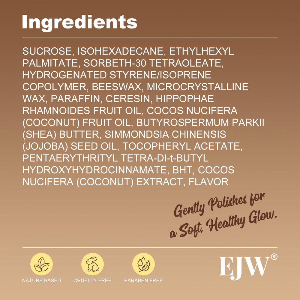 EJW label close-up highlighting cruelty-free vegan formula benefit