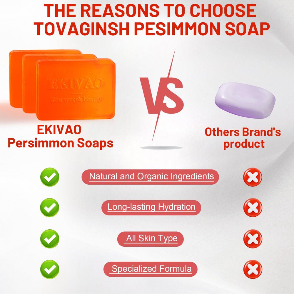 EKIVAO label close-up showing persimmon extract and ingredient clarity benefit