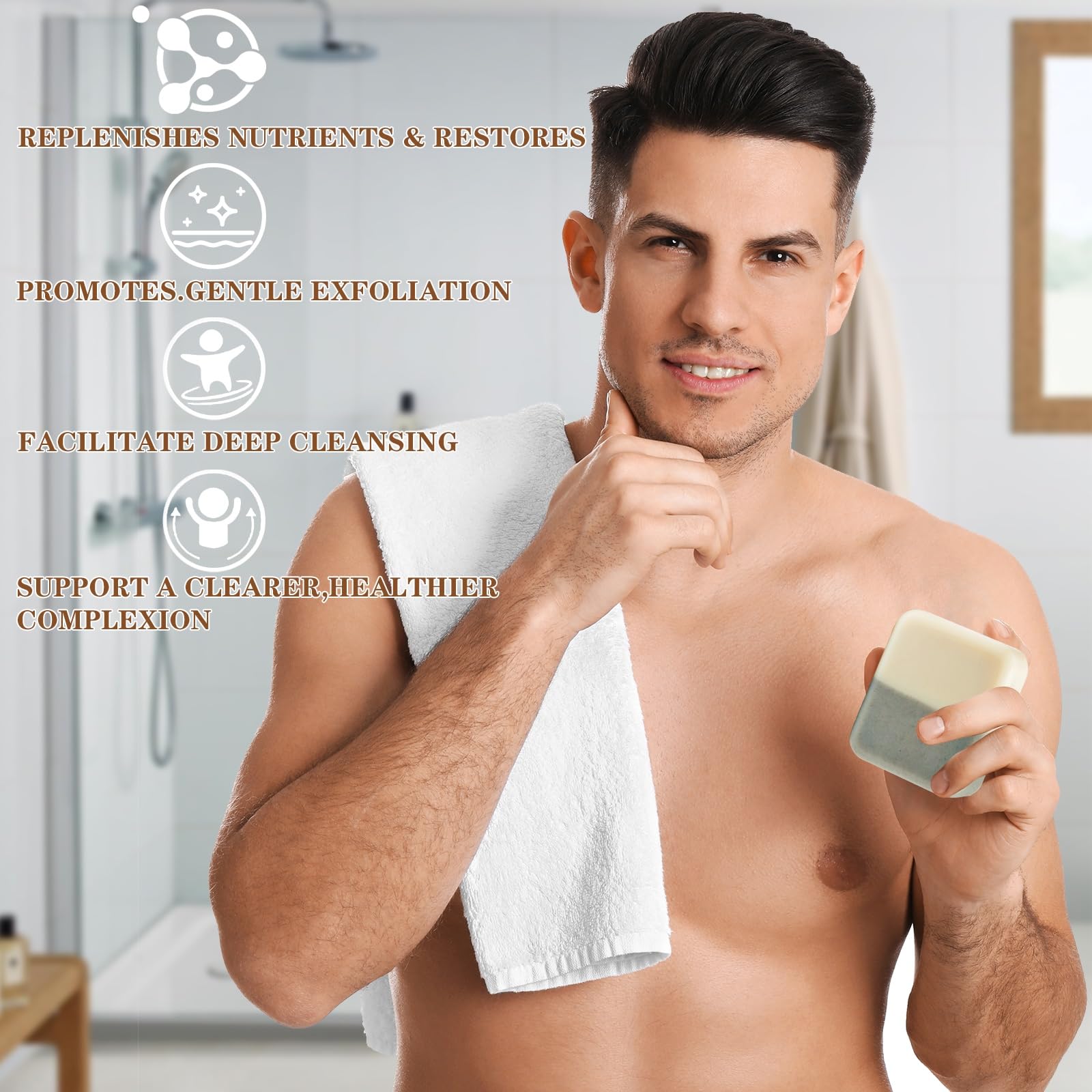 EKIVAO lather on hands demonstrating gentle cleansing