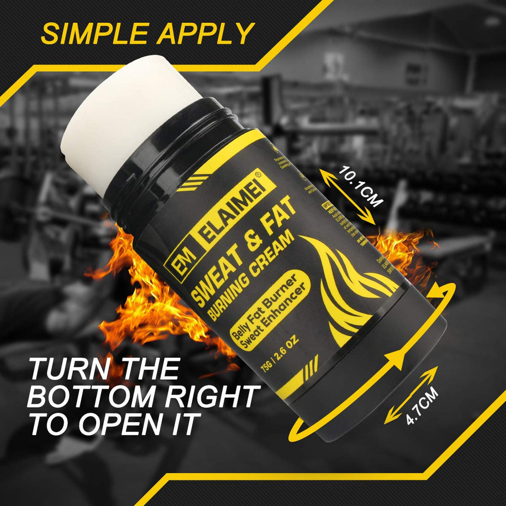 ELAIMEI open tube showing thick gel texture to help increase workout sweat
