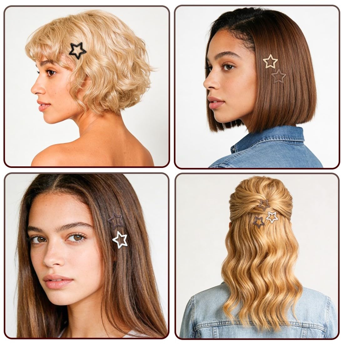 ELANE clips in a beach hairstyle adding decorative hold and visual interest